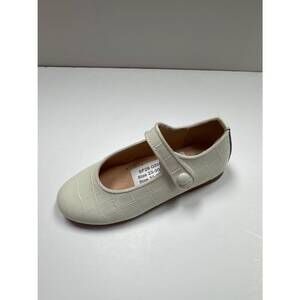 NEW 1936 girl's aurora mary jane shoe in white croco